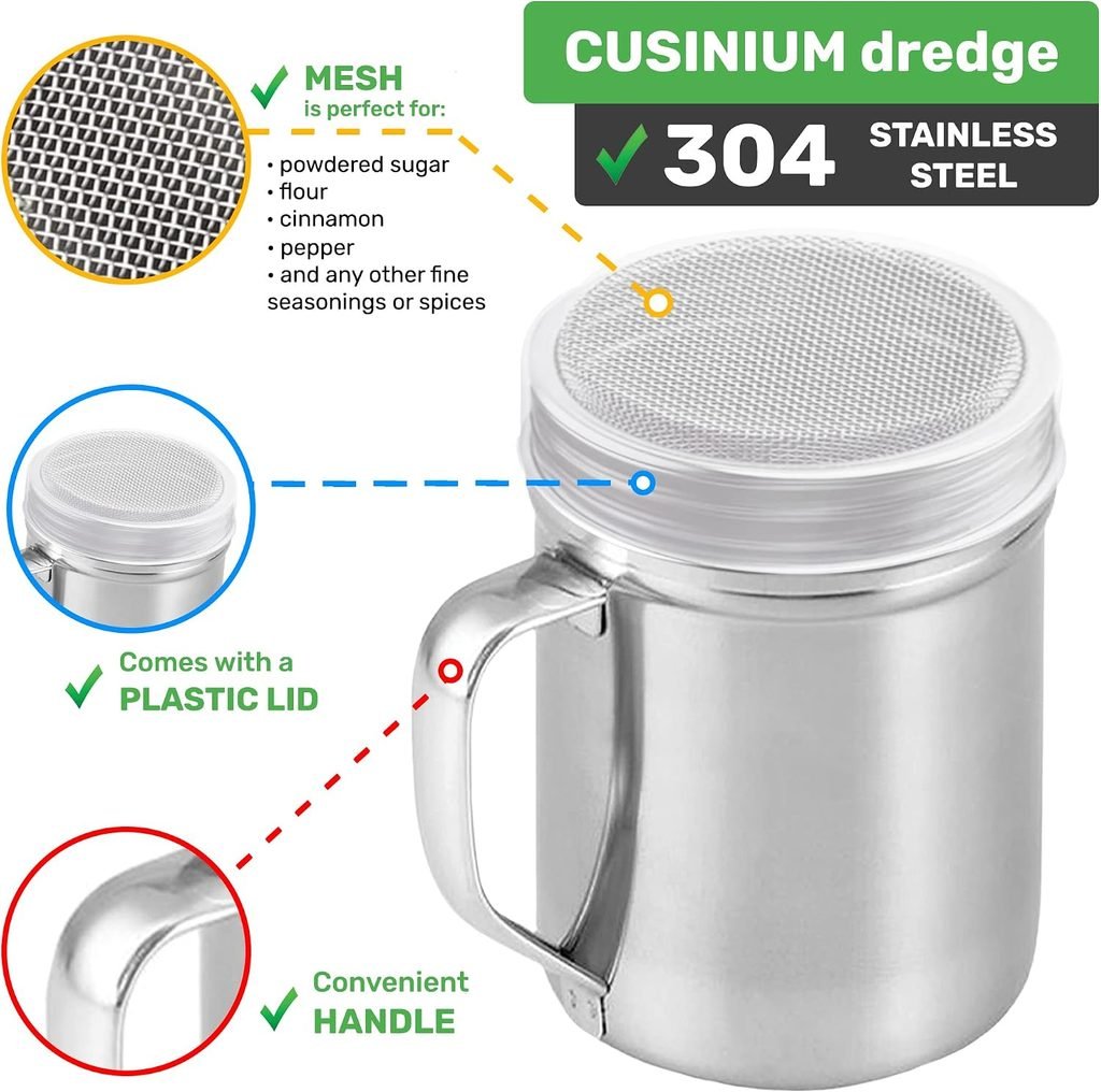 Powdered Sugar Shaker Duster With Handle
