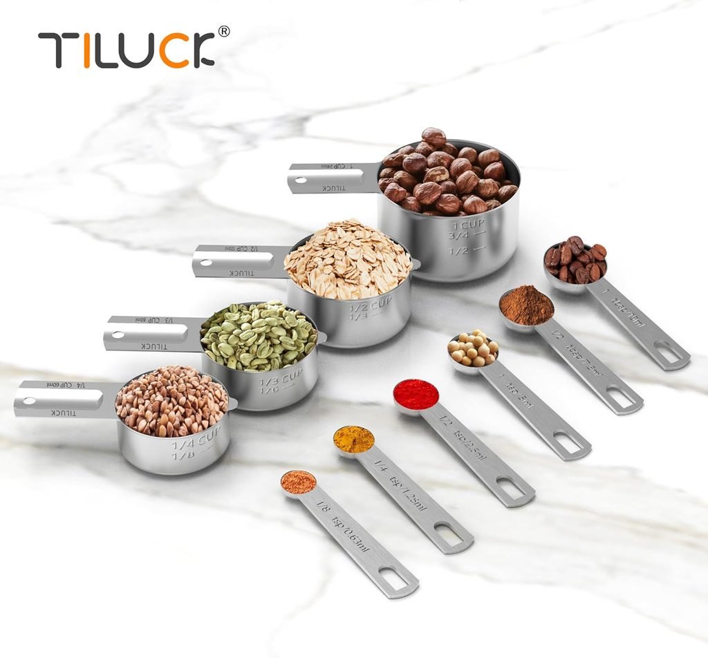 Stainless Steel Measuring Cups Spoons Set