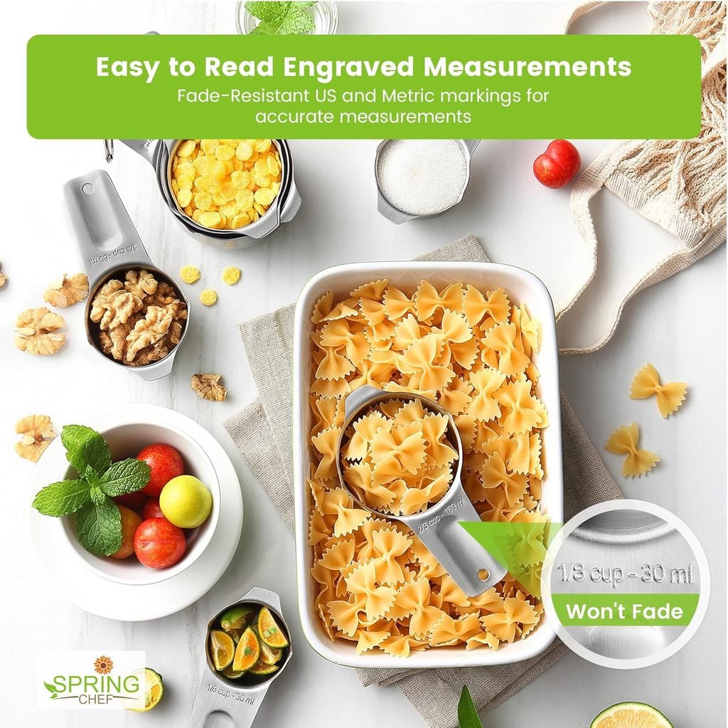 Stainless Steel Measuring Cups and Spoons Set 1