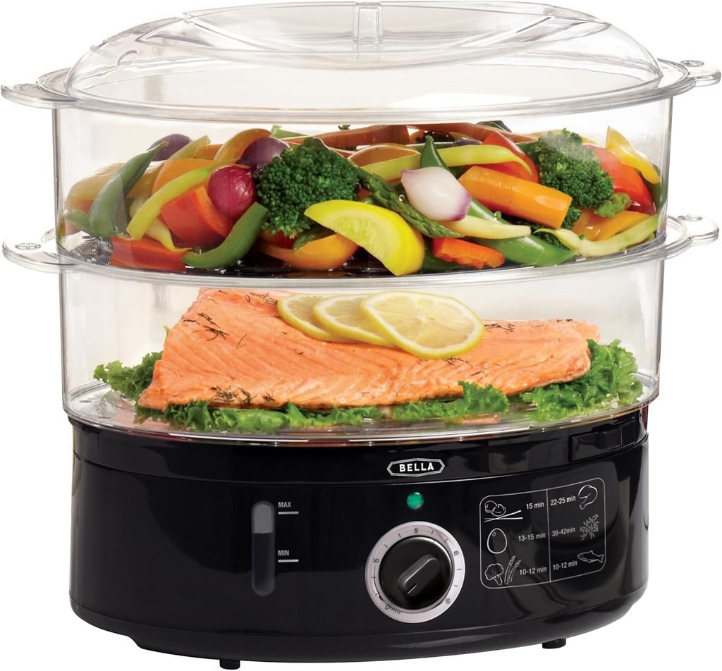 Two Tier Food Steamer with Stackable Baskets