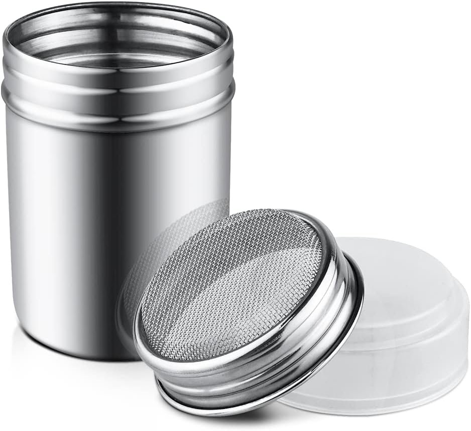 Stainless Steel Powder Sugar Shaker Duster with Lid