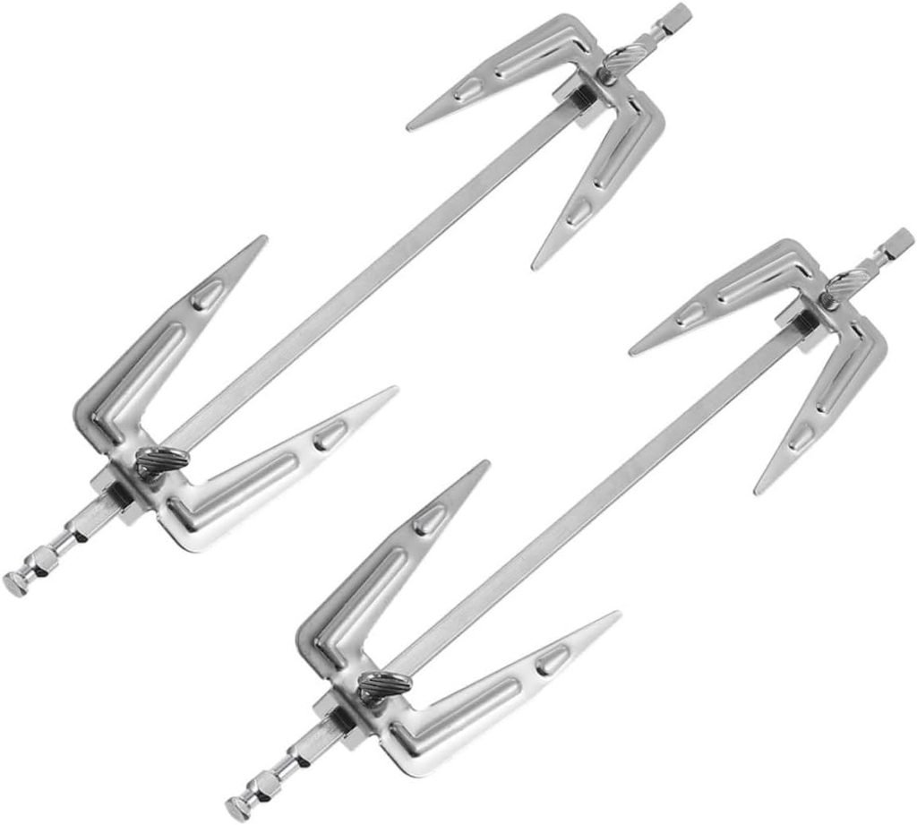 Stainless Steel Rotating Roast Chicken Forks Set BBQ Grill Forks