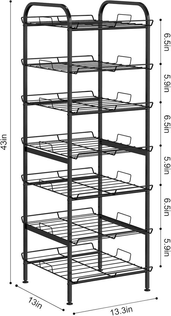 Water Bottle Organizer 7 Tier