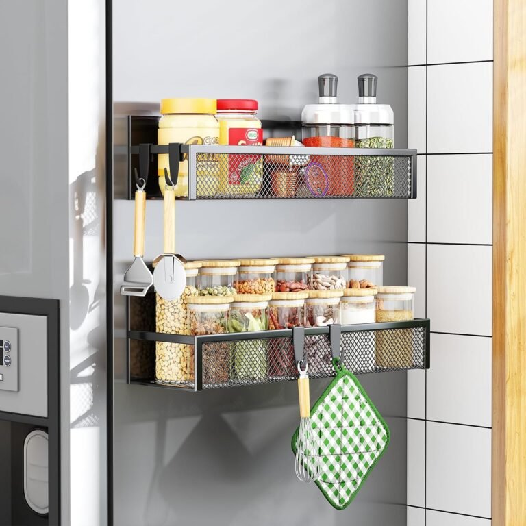 Best Magnetic Fridge Shelf with Hooks